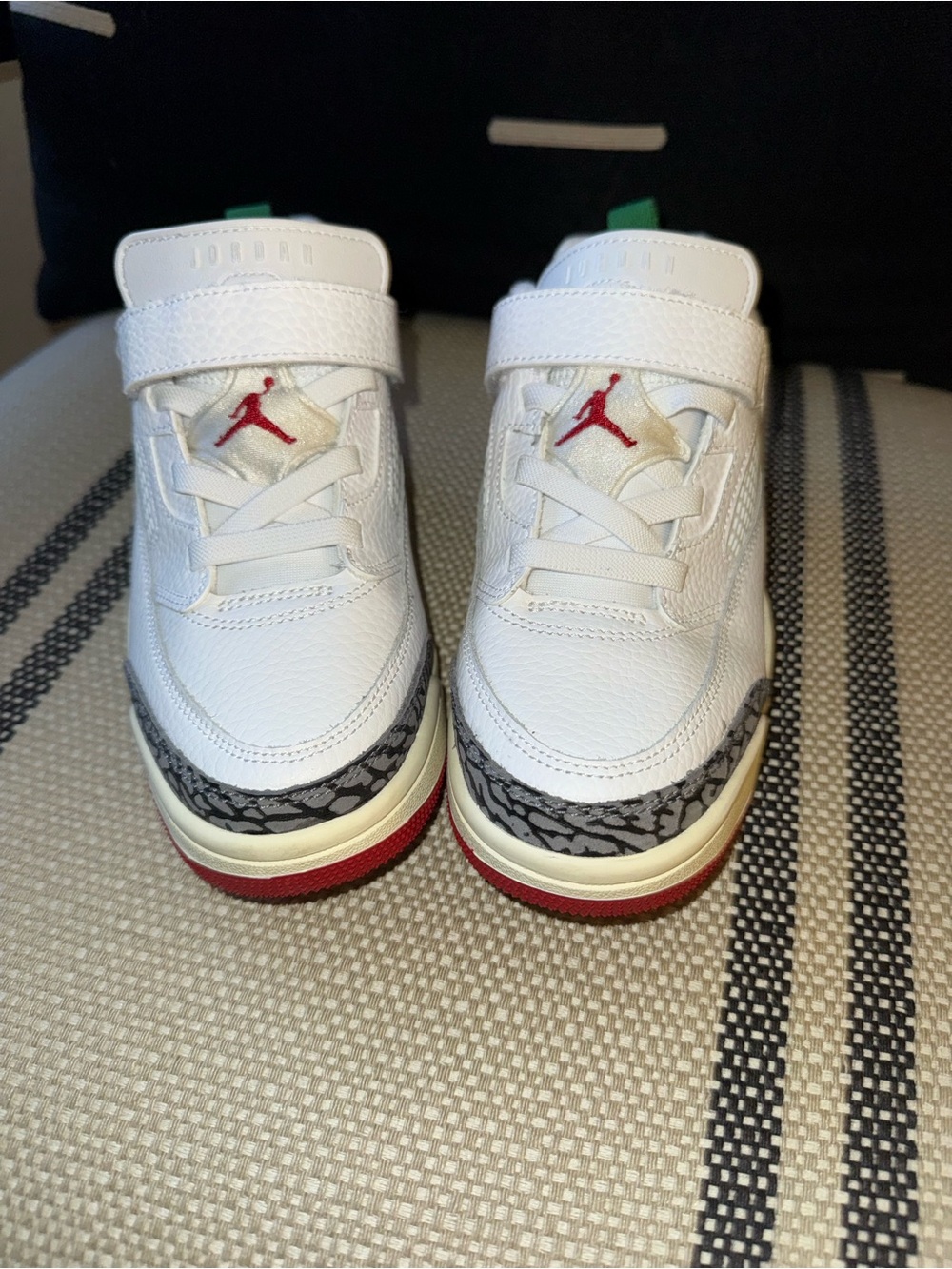 Brand new never worn Jordan Kids' White/Red Leather Sneakers